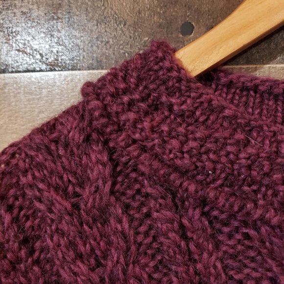 Folda vintage cable knit oversized chunky wool sweater size medium - Picture 6 of 9